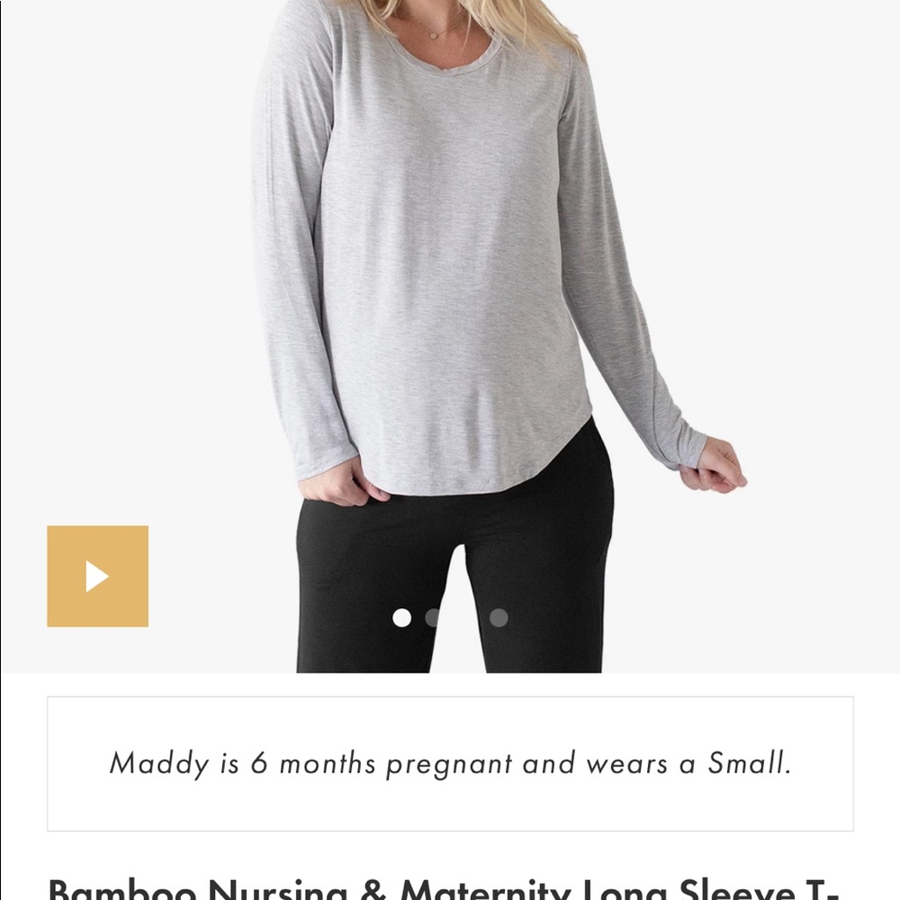 Kindred Bravely long sleeve maternity/nursing shirt. Super soft!